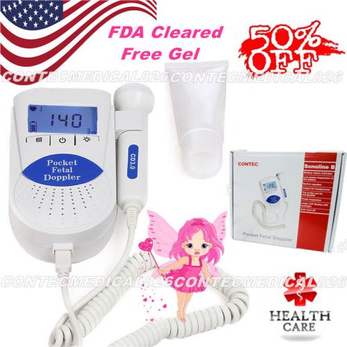 US FDA Sonoline B Backlight LCD Fetal Heart Doppler Prenatal Heart Monitor+GeL