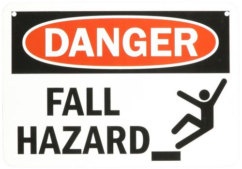 SmartSign Aluminum OSHA Safety Sign Legend &#034;Danger: Fall Hazard&#034; 7&#034; high x 10...