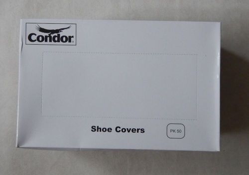 New Condor White 2RUZ2 Slip Resist One Size Shoe Covers PK 50