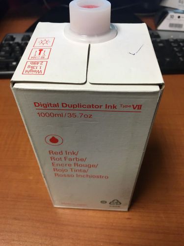 Digital Duplicator Ink Standard Type VII - 35.7 Oz -Red
