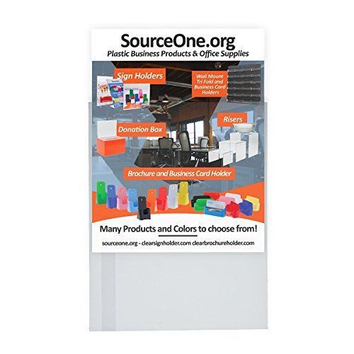 SourceOne Source One Unbreakable Wall Mount 4 x 6 or 6 x 4 Acrylic Sign Holder
