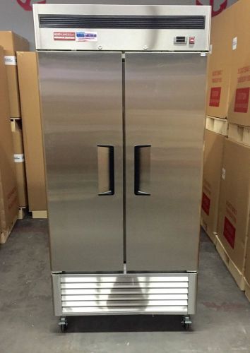 2 door refrigerator stainless  double door reach in brand new  compact 40&#034; t-35 for sale