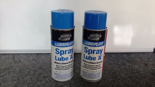 Lot Of &#034;2&#034; Lubriplate,SPRAY LUBE A White, Lithium Grease, CTN12/11 OZ Cans