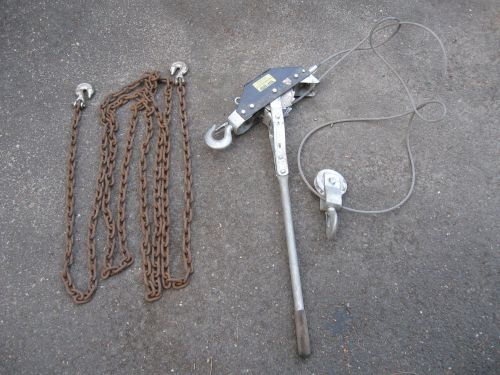 Tuf-tug cable hoist puller, 6,000 lb. pull double line winch for sale