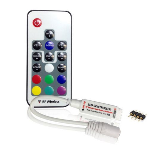 17 Key RF Wireless Mini Remote Controller For 5050/3528 RGB LED Light Strips New