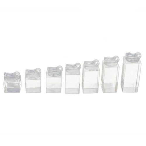 Set of 7 clip ring acrylic display stand jewelry holder Riser T1