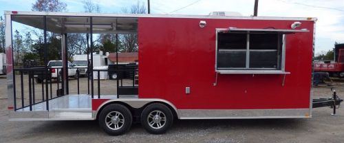 Concession Trailer 8.5&#039; x 22 Red Catering Event Trailer