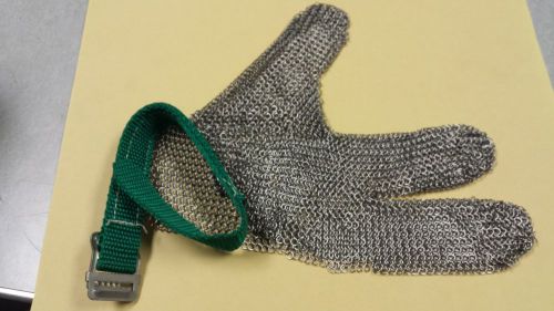 Stainless Steel mesh glove 3 finger left hand Extra large Mens Whiting  &amp; Davis