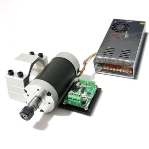 500w er11 12000rpm brushless spindle motor&amp;mach3 driver&amp;power supply&amp;bracket cnc for sale