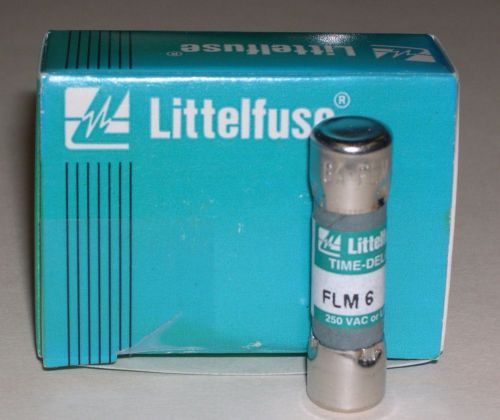 Littelfuse, 6a slo-blo fuses , flm 6, partial box of 9 for sale