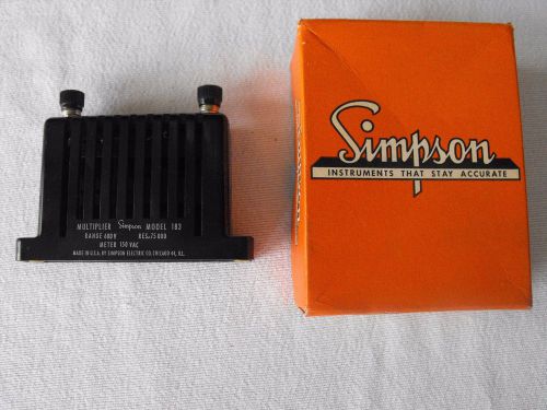 MULTIPLIER SIMPSON MODEL 183 METER 150 VAC RES,75000 WITH BOX