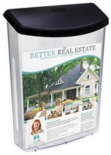 Source One Premium Large Outdoor Realtor Style Brochure Holder (S1-ODBH-BLK (6