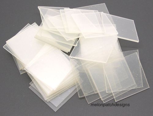 50 pc lot small 1/16&#034; thin clear acrylic plexiglass squares for sale