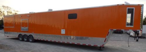 Concession trailer 8.5&#039; x 48&#039; orange catering event trailer for sale