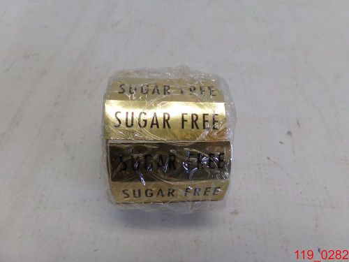 Qty=500 Sugar Free 1-1/2&#034; x 1/2&#034; Labels Gold