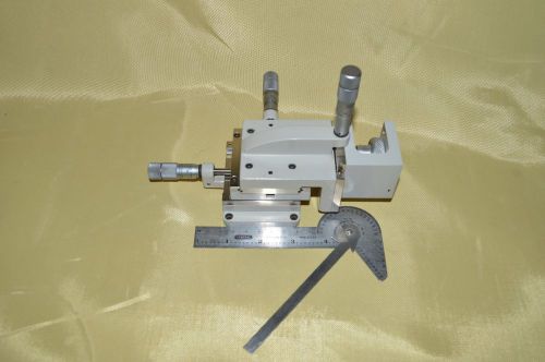 Xyz three axis translation stages w/ precision starrett micrometers for sale