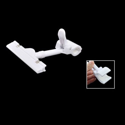 White plastic 360 degree rotating pole double clamps pop thumb clip h1 for sale