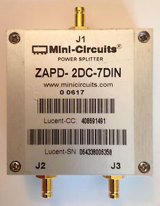 Mini-Circuits ZAPD-2DC-7DIN Alcatel / Lucent Coaxial Power Splitter/Combiner