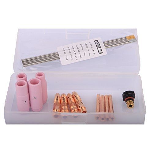 WELDFLAME Weldflame 21pcs TIG Torch Accessories Tungsten Electrode Kit For
