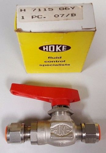 HOKE H 7115 G6Y Ball Valve Tube Connection New NOS
