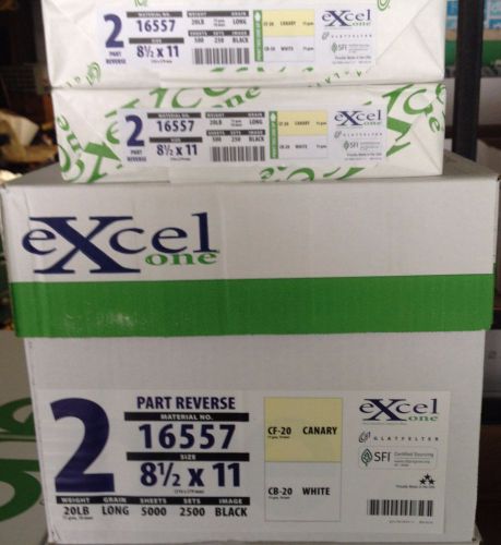 EXCEL ONE Brand 2-part (White and Yellow) Carbonless Paper - 5,000 Sheets