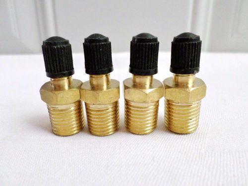 Lot Of 4 Brass 1/4&#034; MPT Air Tank Filler Valves Compressor Pump Parts New!