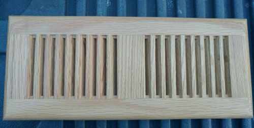 4&#034; x 12&#034; inch oak wood floor diffuser register vent heat ac hvac - lot of 5 for sale