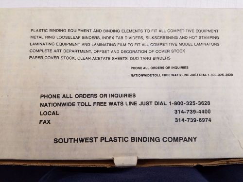 Southwest Plastic Binding Box of 100 Tan 3/8&#034; Binding Combs