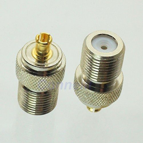 F female jack to MCX male plug RF coaxial RF adapter connector