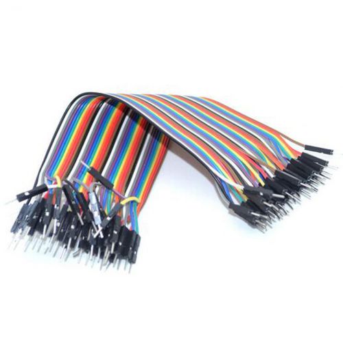 40PCS Dupont wire Color jumper cables 20cm 2.54MM male to male 1P-1P For Arduino