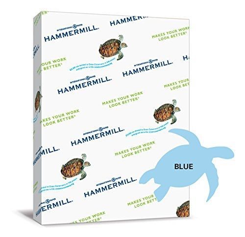 Hammermill Paper, Colors Blue, 24lb., 8.5x11, Letter,  500 Sheets / 1 Ream,
