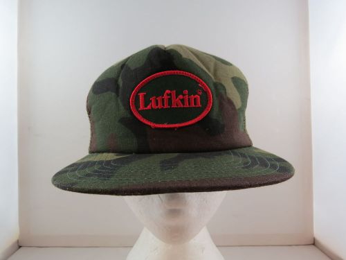 Vintage Trucker Hat - Lufkin Tools - Camouflage Crested  Front - Adult Snapback
