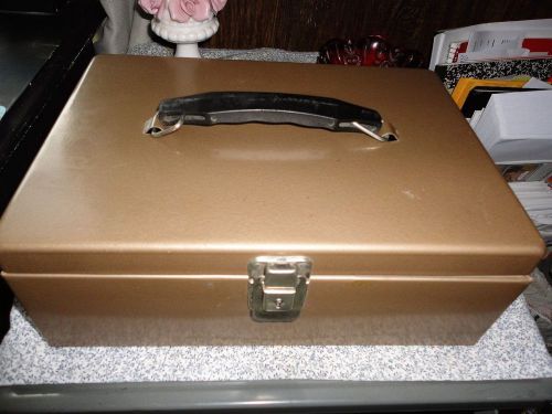 Vintage Rockaway Metal Lock Box With 2 Keys Heavy Duty 11 x 8 x 4
