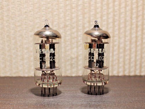 2 x ECC802S / ECC82 / E82CC / 12AU7A TESLA tube NOS WHITE PRINT