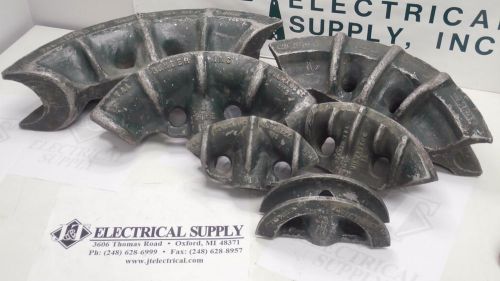 Set of six(6) tal bender shoes for pipe bender 1&#034;, 1 1/4&#034;, 1 1/2&#034;, 2&#034;, 2 1/2&#034;, 3 for sale