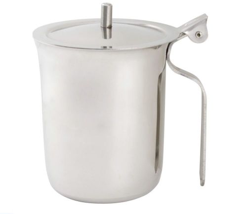 NEW Set of 6- Stainless Steel Milk Creamer Coffee Tea Server open handle-10 oz