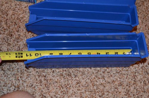 20 pieces 12&#034; blue shelf bins quantum storage sys qsb100bl 11-5/8&#034;l, 2.75&#034;w, 4&#034;h for sale