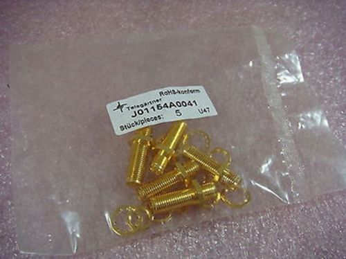 Telegartner j01154a0041 sma bulkhead adaptor, f-f, gold 5pcs new for sale