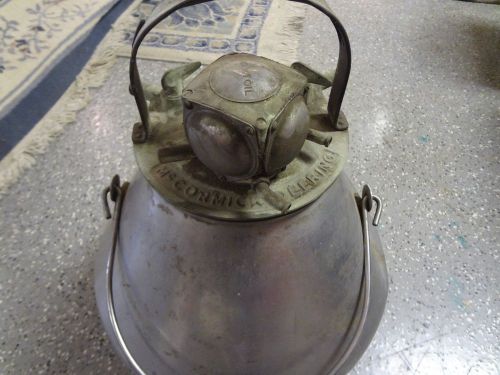 Antique dairy farm milker- mccormick-deering milking machine - brass lid/valves for sale
