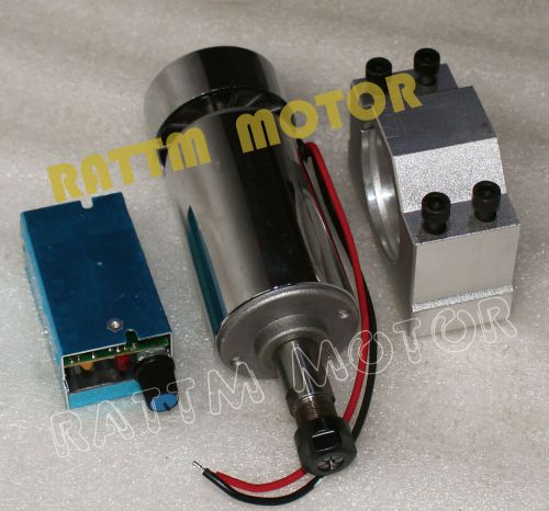 300w cnc air cooled dc spindle motor  er11 12-48v+mount/bracket+speed regulator for sale