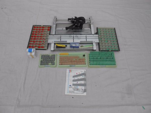 Used Manual Engraving Tool with Letters and Numbers Scott Dev.  Model# SM-300
