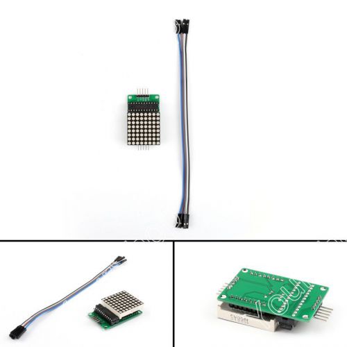 5x MAX7219 Dot LED Matrix Module MCU Control LED Display &amp; Wire For Arduino BS5.