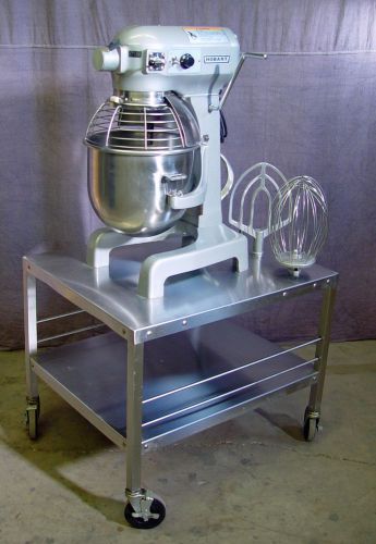 Hobart a200t 20qt 20 qt mixer - bowl guard &amp; ***stainless steel cart included*** for sale