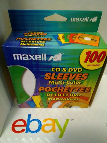 MAXELL CD and DVD Sleeves Multi-color 100 pack