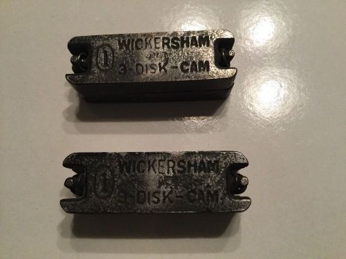 6  2 #1 WICKERSHAM 3-disc cam letterpress Quoins old printing equipment 2 inches