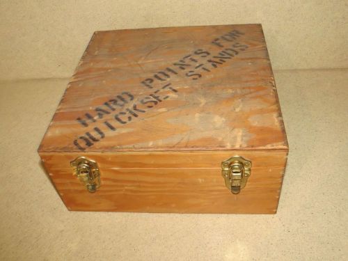 ++ WOOD  EQUIPMENT  CASE ONLY-  12 3/4&#034; X 12 3/4&#034; X 5 1/2&#034;