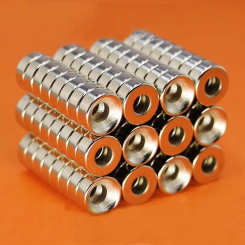 10/20/50Pcs N35 10x4mm Strong Round Rare Earth Magnets Neodymium Hole 3mm Magnet