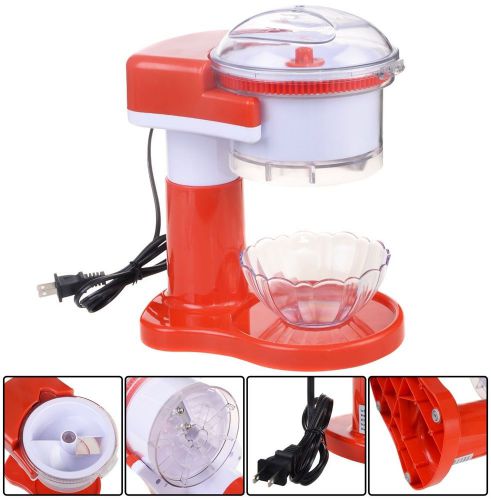 Electric Ice Shaver Crusher Machine Snow Cone Maker Commercial Shaved Red