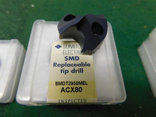 Sumitomo Carbide Replaceable Tip Drill SMDT 2950MEL 29.5mm (1.1614&#034;) ACX80