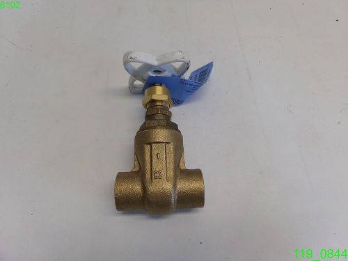 Nibco gate valve 1&#034; c x c non-rising stem bronze s-113-lf - new for sale